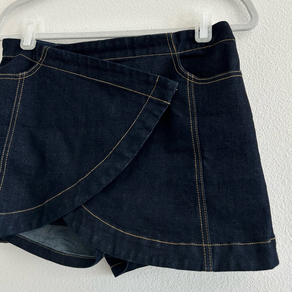 Denim Wrap Skort - image 3